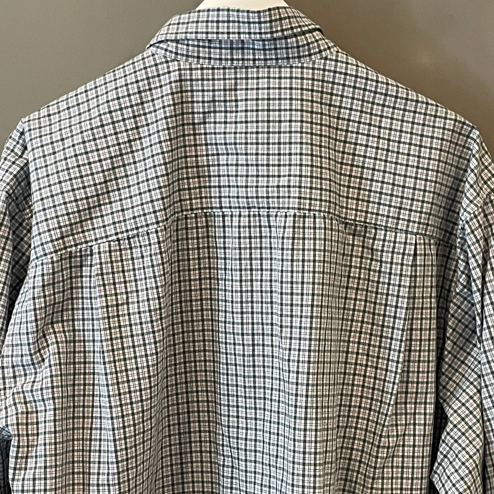 Eddie Bauer Mens XL Tall Green Plaid Button Down Shirt Long Sleeve Cotton 100% - Picture 5 of 10